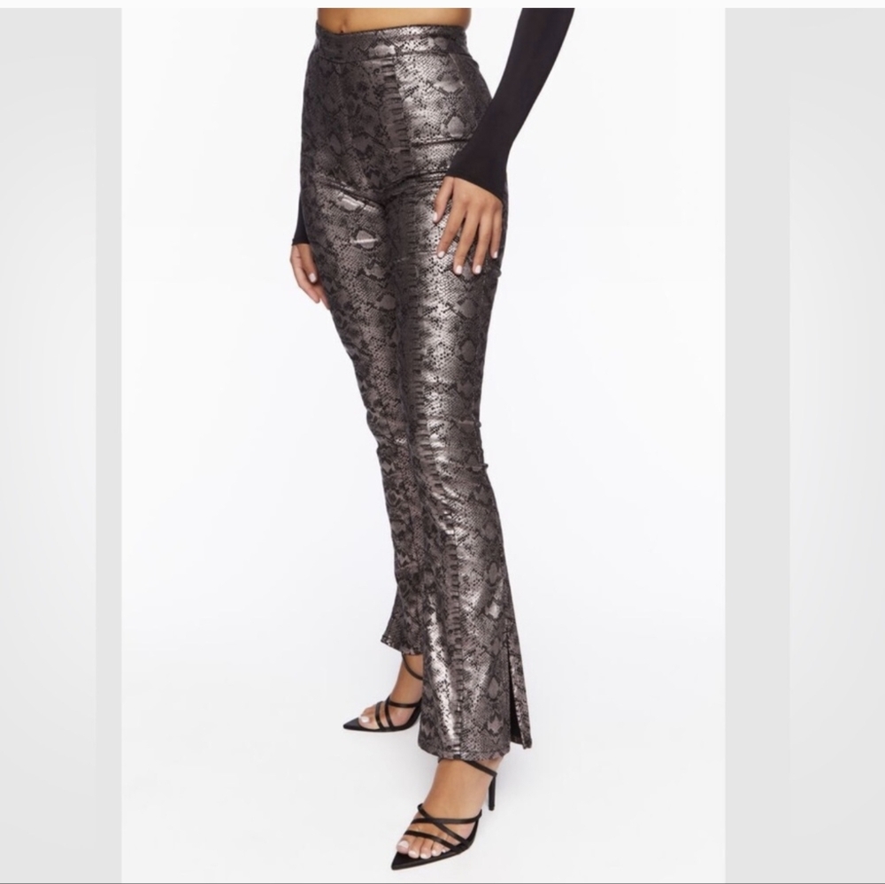 Nwot Purple Snake Python Bootleg Pants - image 2